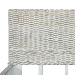 Berkfield Home Bed Frame Grey Natural Rattan 140x200 cm - thumbnail 6