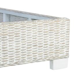 Berkfield Home Bed Frame Grey Natural Rattan 140x200 cm - thumbnail 5