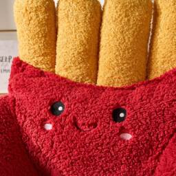 OHS Frankie the French Fries Cuddle Cushion Novelty Reading Pillow in Red - thumbnail 2