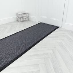 runrug Carpet Runner Rug - Indoor/Outdoor, Reversible, 2mm - 'Illusion' in Midnight - Size: 60 cm x 150 cm - thumbnail 4