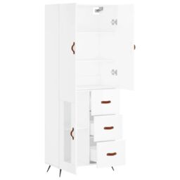Berkfield Home Highboard White 69.5x34x180 cm Engineered Wood - thumbnail 4