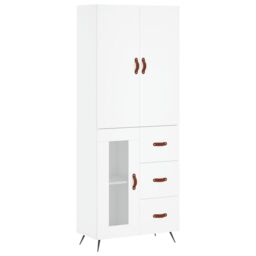 Berkfield Home Highboard White 69.5x34x180 cm Engineered Wood - thumbnail 2
