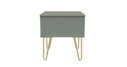 Ready Assembled 2 U Fuji 1 Drawer Bedside (Ready Assembled) in Pale Green - thumbnail 2