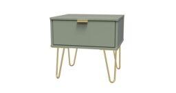 Ready Assembled 2 U Fuji 1 Drawer Bedside (Ready Assembled) in Pale Green - thumbnail 3