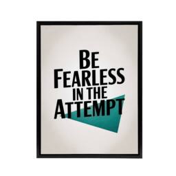 "Artery8 Be Fearless In The Attempt Midcentury Typography Framed Canvas Art in White - Size: W12"" x H16""" - thumbnail 1