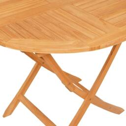 Berkfield Home Beautiful 5 Piece Garden Dining Set Solid Wood Teak in Brown - thumbnail 7