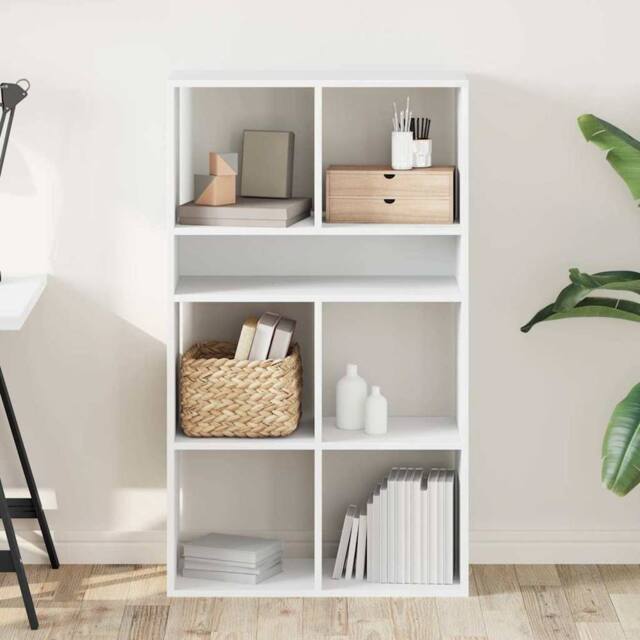 Berkfield Home Decorative Book Cabinet White 66x31x112 cm Engineered Wood - Size: 66 x 31 x 112 cm - image 1