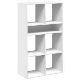 Berkfield Home Decorative Book Cabinet White 66x31x112 cm Engineered Wood - Size: 66 x 31 x 112 cm - thumbnail 3