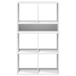 Berkfield Home Decorative Book Cabinet White 66x31x112 cm Engineered Wood - Size: 66 x 31 x 112 cm - thumbnail 4