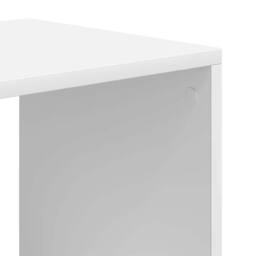 Berkfield Home Decorative Book Cabinet White 66x31x112 cm Engineered Wood - Size: 66 x 31 x 112 cm - thumbnail 7