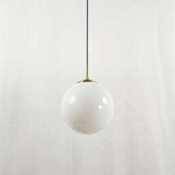 First Choice Lighting Set of 2 Grosvenor - Satin Brass Pendant Lights with Glass Globes in Gold - thumbnail 5