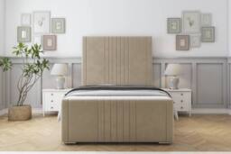 "Sloomy Harrington Coniston Frame-Mattress - 50"" Upholstered Headboard in Cream - Size: King" - thumbnail 1
