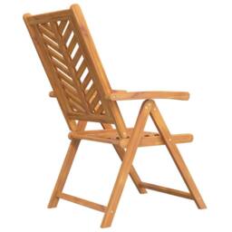 Berkfield Home Reclining Garden Chairs 3 pcs Solid Wood Acacia in Brown - thumbnail 6