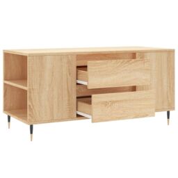 Berkfield Home Coffee Table Sonoma Oak 102x44.5x50 cm Engineered Wood in Brown - thumbnail 6