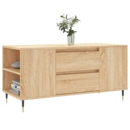 Berkfield Home Coffee Table Sonoma Oak 102x44.5x50 cm Engineered Wood in Brown - thumbnail 3