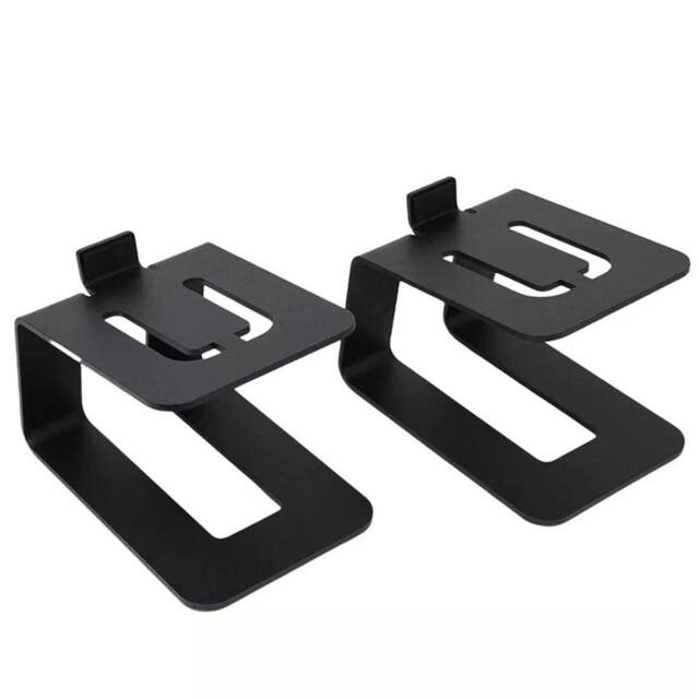 Kelvenix Desktop Speaker Stands Metal Speaker Riser Stand in Black - image 1