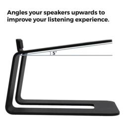 Kelvenix Desktop Speaker Stands Metal Speaker Riser Stand in Black - thumbnail 5