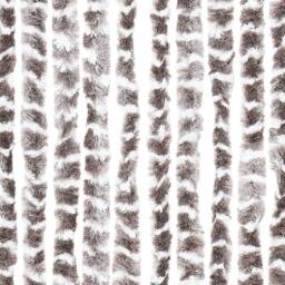 Berkfield Home Fly Curtain Taupe & White 100x200 cm Chenille - thumbnail 5