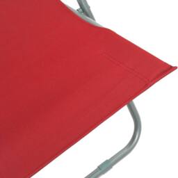 Berkfield Home Durable Folding Beach Chairs 2 pcs Steel & Oxford Fabric Red - thumbnail 8