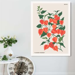 ARTZE Pink Foxglove Flower Market Boho Framed Print SIZE: A3 with White Frame - Size: A4 - thumbnail 2