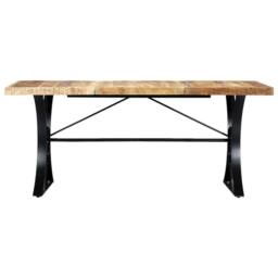 Berkfield Home Dining Table 180x90x76 cm Solid Mango Wood in Brown - Size: 180 x 90 x 76 cm - thumbnail 1