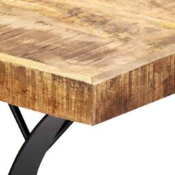 Berkfield Home Dining Table 180x90x76 cm Solid Mango Wood in Brown - Size: 180 x 90 x 76 cm - thumbnail 5