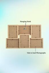 Arpan Photo Frames with Collage Multiple for 6 Photos/Pictures in 4 x 6 Inches Wooden, MDF Wall Mounting Frame in Natural - thumbnail 3