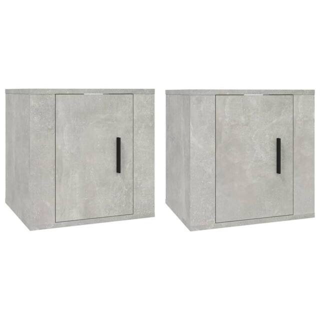 Berkfield Home Wall Mounted TV Cabinets 2 pcs Concrete Grey 40x34.5x40 cm - image 1