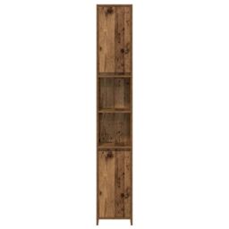Berkfield Home 3 Piece Bathroom Furniture Set Old Wood Engineered Wood - thumbnail 6