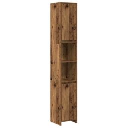 Berkfield Home 3 Piece Bathroom Furniture Set Old Wood Engineered Wood - thumbnail 4