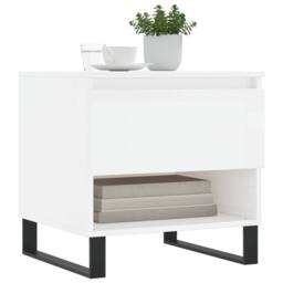 Berkfield Home Modern Coffee Tables 2 pcs High Gloss White 50x46x50 cm Engineere - Size: 50 x 46 x 50 cm - thumbnail 1