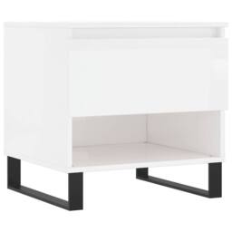 Berkfield Home Modern Coffee Tables 2 pcs High Gloss White 50x46x50 cm Engineere - Size: 50 x 46 x 50 cm - thumbnail 5