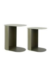 PRESENT TIME Leitmotiv Side Table Set Riqueza Oval - Luxury Green - thumbnail 3
