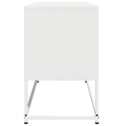 Berkfield Home TV Cabinet White 100.5x39x60.5 cm Steel - thumbnail 7