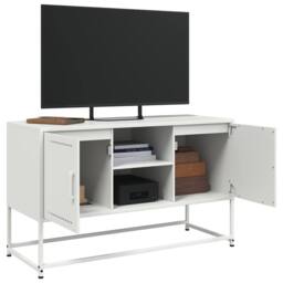 Berkfield Home TV Cabinet White 100.5x39x60.5 cm Steel - thumbnail 5