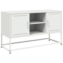 Berkfield Home TV Cabinet White 100.5x39x60.5 cm Steel - thumbnail 3