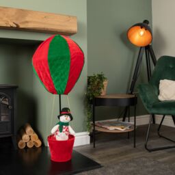 Samuel Alexander Tall Plush Snowman Hot Air Balloon with Extension Pole Hanging - thumbnail 3