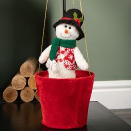 Samuel Alexander Tall Plush Snowman Hot Air Balloon with Extension Pole Hanging - thumbnail 6