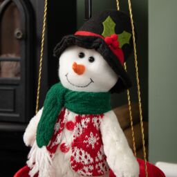 Samuel Alexander Tall Plush Snowman Hot Air Balloon with Extension Pole Hanging - thumbnail 5