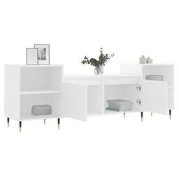 Berkfield Home TV Cabinet White 160x35x55 cm Engineered Wood - Size: 160 x 35 x 55 cm - thumbnail 4