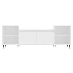 Berkfield Home TV Cabinet White 160x35x55 cm Engineered Wood - Size: 160 x 35 x 55 cm - thumbnail 5