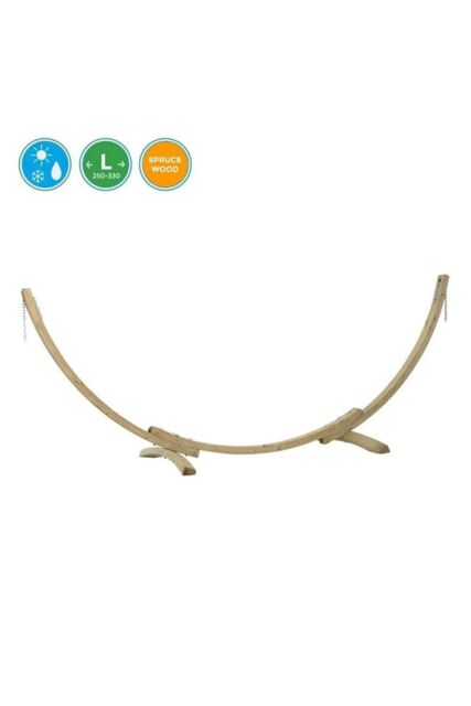 Amazonas Apollo Large Wooden Hammock Stand (L) Fits Hammocks 250-330cm in Clear - image 1
