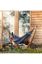 Amazonas Apollo Large Wooden Hammock Stand (L) Fits Hammocks 250-330cm in Clear - thumbnail 4
