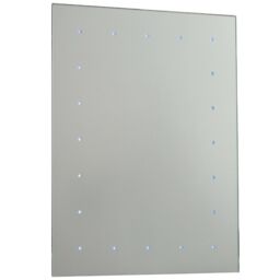 Loops IP44 LED Bathroom Mirror 60cm x 45cm Battery Powered Wall Light Push Switch - Size: 60 cm x 45 cm - thumbnail 1