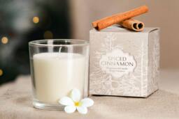 Marco Paul Spiced Cinnamon Scented Glass Candle in White - thumbnail 1