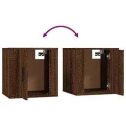 Berkfield Home Wall Mounted TV Cabinets 2 pcs Brown Oak 40x34.5x40 cm - thumbnail 8