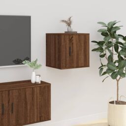 Berkfield Home Wall Mounted TV Cabinets 2 pcs Brown Oak 40x34.5x40 cm - thumbnail 4