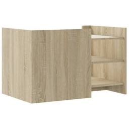 Berkfield Home Durable Coffee Table Sonoma Oak 80x50x50 cm Engineered Wood in Light Tan - Size: 80 x 50 x 50 cm - thumbnail 6