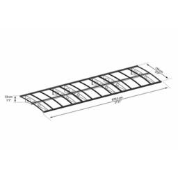 Palram Patio Cover Herald Door Awning Canopy 6690 Mist - L670.5 cm - Grey - thumbnail 2