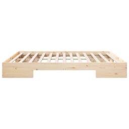 Berkfield Home Floor Bed Frame with Storage Brown 200 x 200 cm Solid pine wood in Light Brown - thumbnail 6